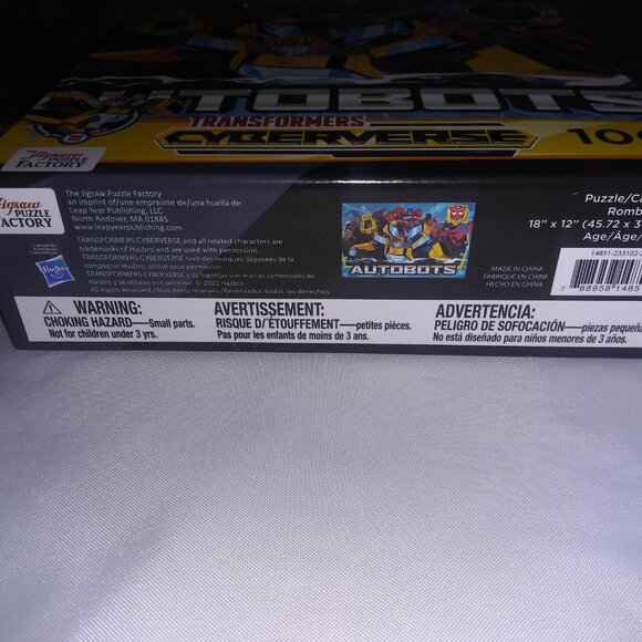 The Jigsaw Puzzle Factory Autobots Transformers Cyberverse 100 Piece Puzzle New - Picture 3 of 4